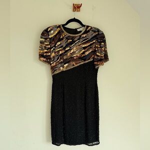 Vintage Niteline by Della Roufogali Beaded Dress Size 4 — 80s/90s Glam